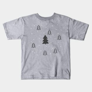 Snowy Forest Blush Kids T-Shirt
